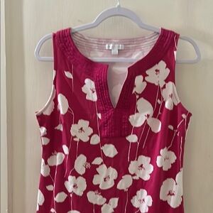 New York & Company Pink and White Floral Top